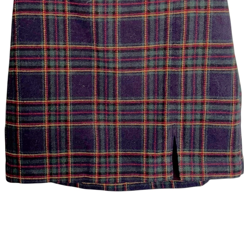 Hollister Ultra High Rise Navy Preppy Plaid Mini Skirt Size Small - Picture 3 of 7
